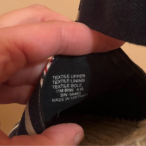 Tory Burch Catalina 3 50MM Striped Canvas/Elastic Espadrille in Navy Multi - Picture 10 of 11